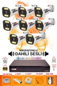 FURY 8 li Sesli 6 Warm Led Gece Renkli Görüş Su Geçirmez Güvenlik Kamerası Seti 500GB thumbnail 1