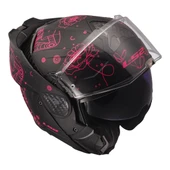 LS2 ADVANT 2 SOPHIA MAT SİYAH-PEMBE KASK thumbnail 9