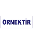 Örnektir Kaşesi, 912 (51mmx19 mm) Mavi Keçeli Kırmızı Otomatik Kaşe - 2
