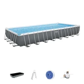 Bestway® 56623 Power Steel™ Prefabrik Dikdörtgen Yer Üstü Havuz Seti 9,56 m x 4,88 m x 1,32 m - 8