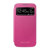 Samsung i9500 Galaxy S4 Orjinal S View Cover Kılıf - Pembe EF-CI950BPEGWW thumbnail 1