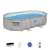 Bestway® 56946 Power Steel™ Vista Serisi 2- Prefabrik Yer Üstü Havuz Seti 4,88 m x 3,05 m x 1,07 m - 1
