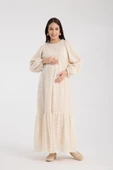 IŞŞIL 34548-Hamile Giyim OverSize Dantel Hamile Elbise - 2