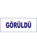 Görüldü Kaşesi, 912 (51x19 mm) Mavi Keçeli Kırmızı Otomatik Kaşe - 2