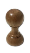 1 Adet Vernikli Doğal Ahşap Kaşe/Damga/Mühür Sapı - 40 mm - 2