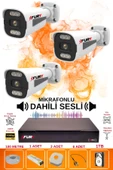 FURY 3 LÜ Sesli 6 Warm Led Gece Renkli Görüş Su Geçirmez Güvenlik Kamerası Seti 1TB thumbnail 2
