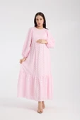 IŞŞIL 34548-Hamile Giyim OverSize Dantel Hamile Elbise - 9