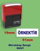 Örnektir Kaşesi, 912 (51mmx19mm) Mavi Keçeli Otomatik Kaşe thumbnail 1