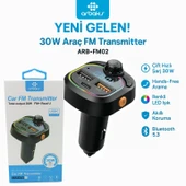30W (PD + QC) Araç FM Transmitter Arbaks ARB-FM02 - 1