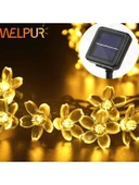 Solar Çiçekli Dekoratif 30 Led Bahçe Lambası - 1