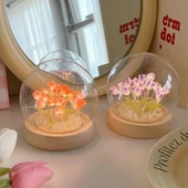 LED Işıklı Kendin Yap Lale Cam Küre - 4