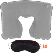 BUFFER® Üçlü Seyahat Seti Şişme Yastık Göz Bandı Kulak Tıkacı - 3