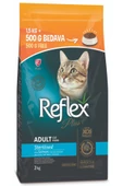 Reflex Plus Somonlu Kısırlaştırılmış Kedi Maması 1,5 Kg + 500gr(Bonus Paket) - 1