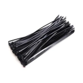 PEMSAN Klips Kablo Bağı 4.8x200 SİYAH (100lü Paket) Kablo Cırdı - 1