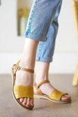 Cardi Hardal Cilt Sandalet - 1