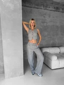 Essential yelek pantolon takım gri s255254 - 1