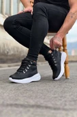 WG035 Siyah Cilt Yüksek Taban Yarım Bilek Bot - 3
