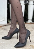 Hillar Siyah Saten Stiletto Ayakkabı - 2