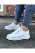 WG026 Beyaz Kalın Taban Casual Erkek Ayakkabı - 1