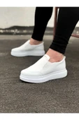 WG049 Beyaz Düz Casual Erkek Ayakkabı - 1