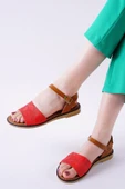 Cardi Kırmızı Cilt Sandalet - 3