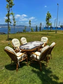 Romano 6 Kişilik Bambu Bahçe Takımı, Doğal Bambu Renk, Şık, Dayanıklı Ve Konforlu Tasarım - 7