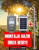 Güneş Enerjili Bahçe Aydınlatma Direği ve Solar Sokak Lambası - 1