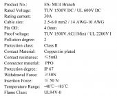 MC4 Konnektör 2li Bağlantı Aparatı y Branch - 3