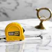 Şerit Metre Metal Bükülebilir 5 metre En 19 mm Düğmeli Ölçüm Ölçme Plastik Kasalı Yüksek Kalite - 4