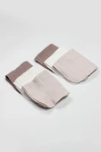 Çocuk Eğitici Gelişim Bistyle 6'lı Müslin Mendil 20x20 cm 90106 Taş Ekru Antrasit thumbnail 2