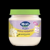 Çocuk Eğitici Gelişim Hero Baby Muzlu Yoğurtlu Kavanoz Mama 120 Gr thumbnail 1