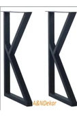 Metal Masa Ayağı - ’’K’’ Desenli / 1 Çift (2 Adet) - 1