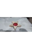 Yıldız Desenli Ahşap Mumluk + 1 Adet Tealight Mum !!! - 2