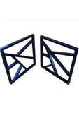Metal Masa Ayağı - Geometrik Desenli / 1 Çift (2 Adet) / 59x6x71(h)cm - 1