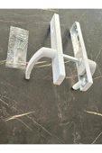EVA PLAST Pvc Pimapen Plastik Kapı Kolu (ODA) Plastik Kapı Kolu / Beyaz 4 Adet - 3
