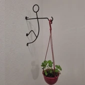Çöp Adam Saksılık Dekoratif Saksı Duvar Aparatı - 1