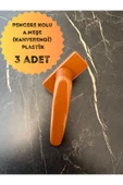 EVA PLAST Pencere Kolu PVC / Plastik Kahverengi(Altınmeşe) 3 Adet - 1