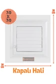 Process Menfez 30x30 Cm Banyo Wc Havalandırma Menfezi Plastik Beyaz Renk - 2