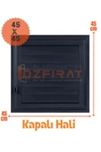 Process Menfez 45x45 Cm Banyo / Wc Havalandırma Menfezi / Plastik Antrasit Renk - 1