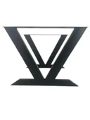 DEKOR Metal Masa Ayağı / 4-6 Kişilik / Siyah / 2 Adet / 58x6x70(h), AN0192 - 3