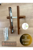 ÖZFIRAT PVC YAPI Pvc Pimapen Plastik Kapı Kolu Tuvalet(WC) / Banyo Plastik Kapı Kolu / Kahverengi (ALTINMEŞE) 3 Adet - 1