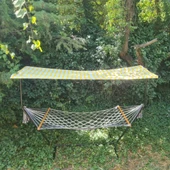 Boru Hamak Demiri Gölgeliği Sarı Beyaz - 1