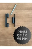 unix PVC Pimapen Kapı Pencere Menteşesi Çelik 90mm Antrasit/4 Adet) VİDALAR DAHİL - 3