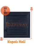Process Menfez 55x55 Cm Banyo / Wc Havalandırma Menfezi / Plastik Antrasit Renk - 1
