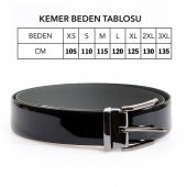 RİCH SMİTH 100 GERÇEK HAKİKİ DERİ KLASİK RUGAN KEMER SİYAH METAL - 9