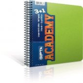 GIPTA ACADEMY 4+1 SİPRALLİ AYRAÇLI PLASTİK DEFTER - 1