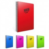 GIPTA PUNTO 100 YAPRAK KARELİ A4 SİPRALLİ PLASTİK KAPAK - 1