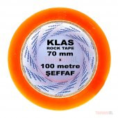 70mm x 100 METRE ŞEFFAF GENİŞ KOLİ BANDI KLAS BANT Rock HOTMELT - 4