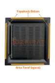 ÖZFIRAT PVC YAPI Menfez 45x55 Cm Banyo / Wc Havalandırma Menfezi / Plastik Antrasit Renk - 3