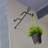 Çöp Adam Çiçeklik Dekoratif Saksı Duvar Aparatı - 1